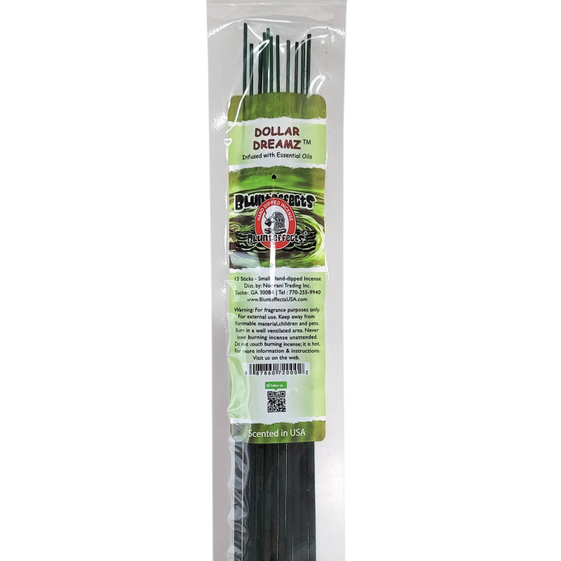 10.5" BluntEffects Incense Fragrance Wands, 12-Pack Dollar Dreamz