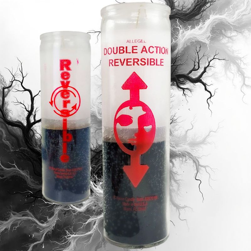 7 Day Candle, Double Action Reversible (White/Black)