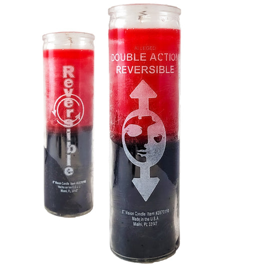 7 Day Candle, Double Action Reversible (Red/Black)