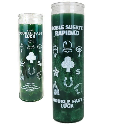 7 Day Candle, Double Fast Luck (Green)