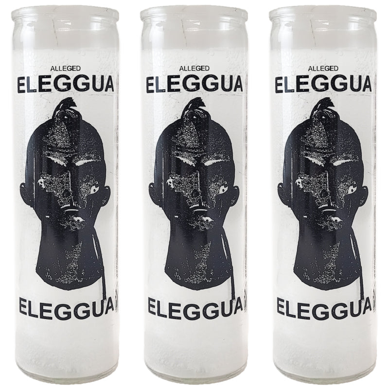 7 Day Candle, Eleggua (White)