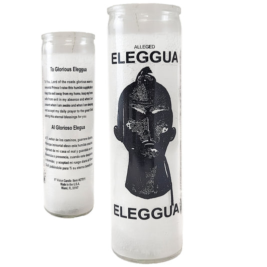 7 Day Candle, Eleggua (White)