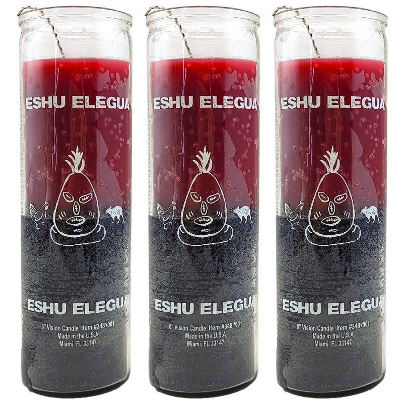 7 Day Candle, Orisha Eshu Elegua (Red/Black)