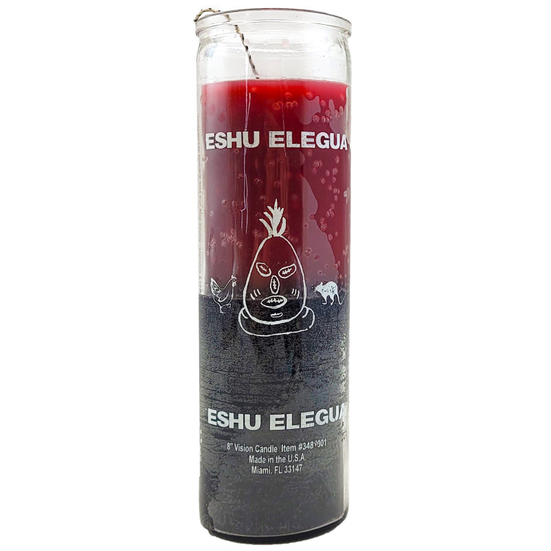 7 Day Candle, Orisha Eshu Elegua (Red/Black)