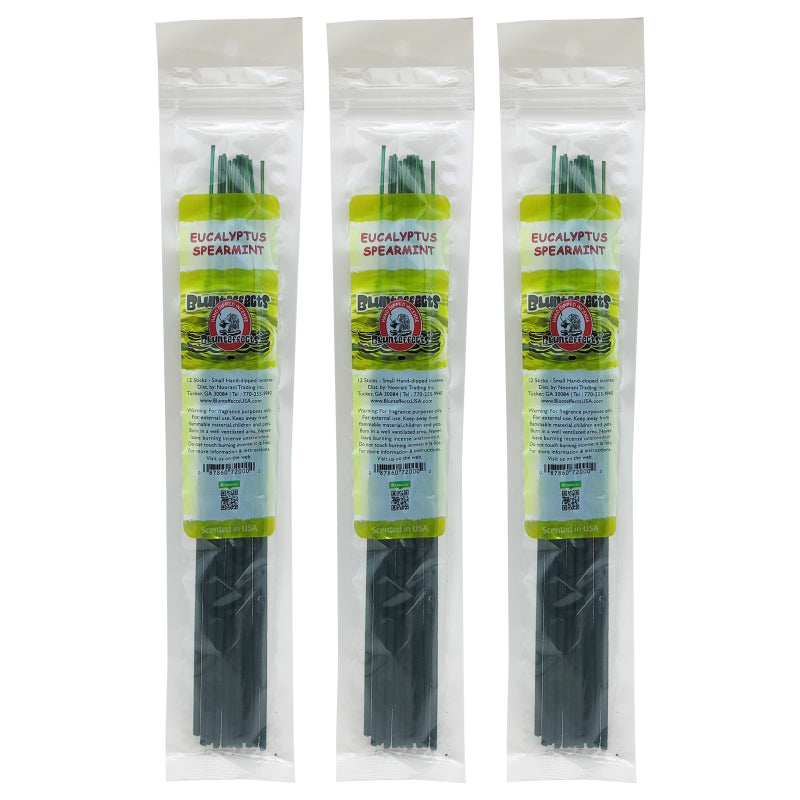 10.5" BluntEffects Incense Fragrance Wands, 12-Pack Eucalyptus Spearmint
