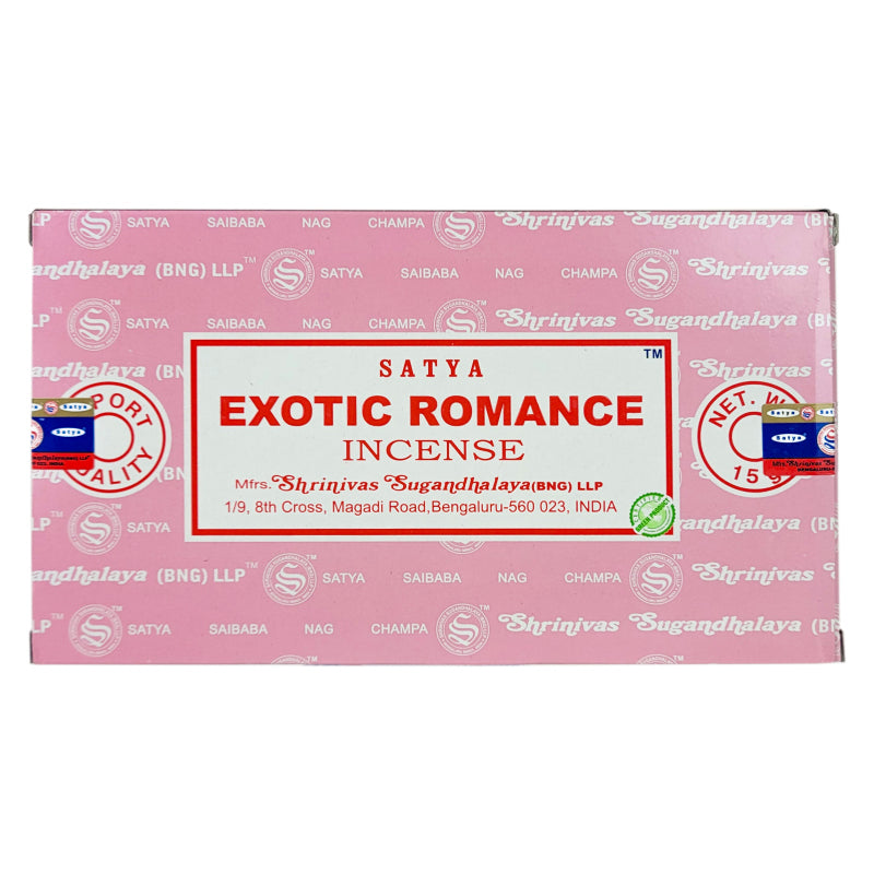 Exotic Romance Scent Incense Sticks by Satya BNG, 15g Packs