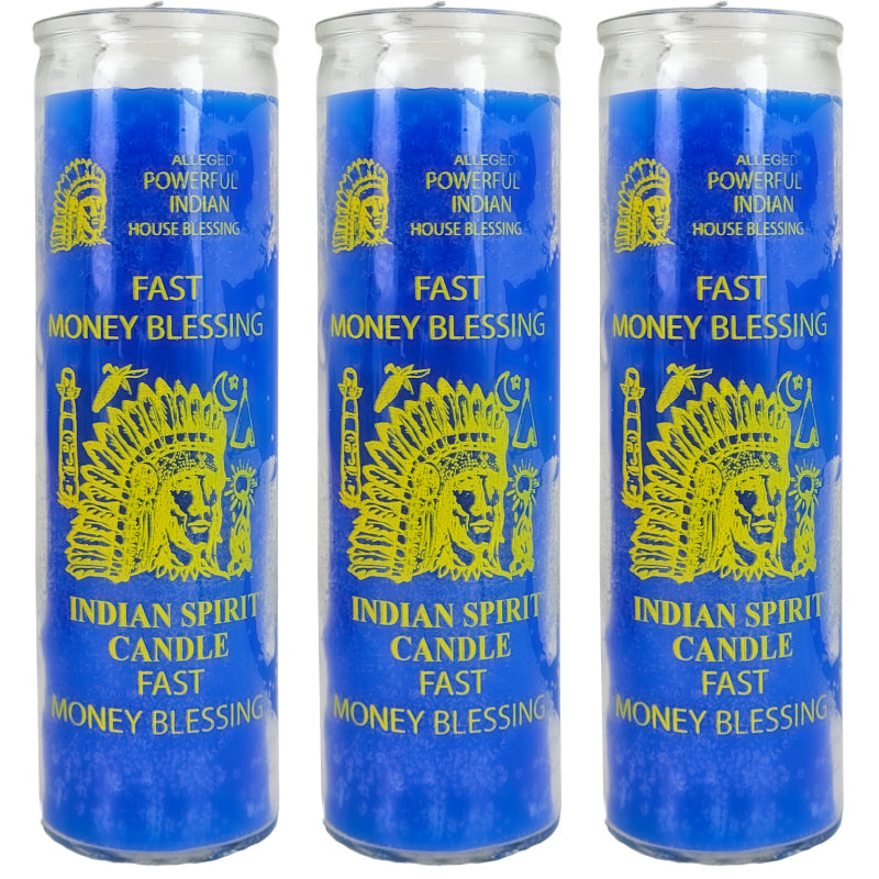 7 Day Candle, Fast Money Blessing (Blue)