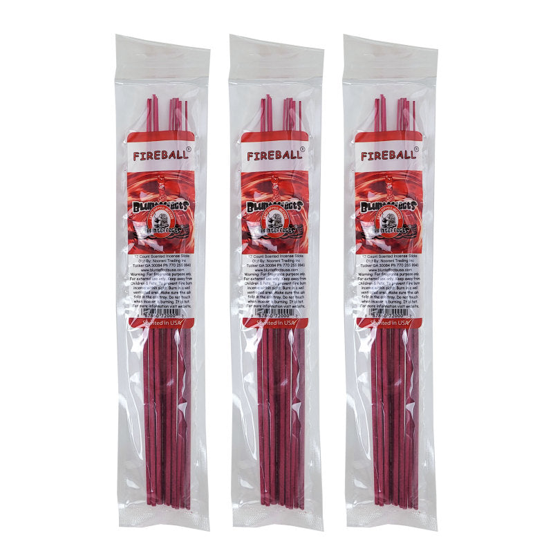 10.5" BluntEffects Incense Fragrance Wands, 12-Pack Fireball Scent