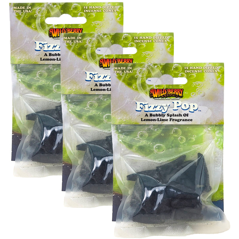 Fizzy Pop Wild Berry Incense Cones, 15ct Packs