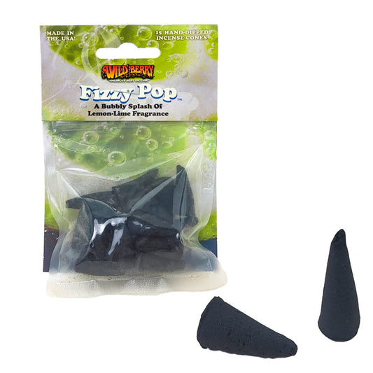 Fizzy Pop Wild Berry Incense Cones, 15ct Packs