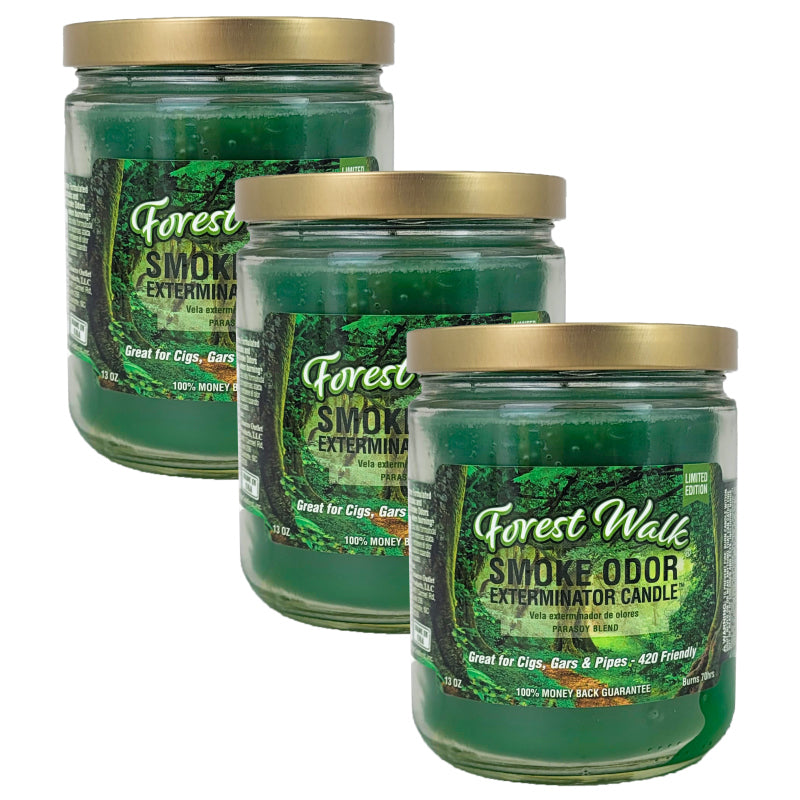 Forest Walk 4" Odor Exterminator Glass Jar Candle 13oz