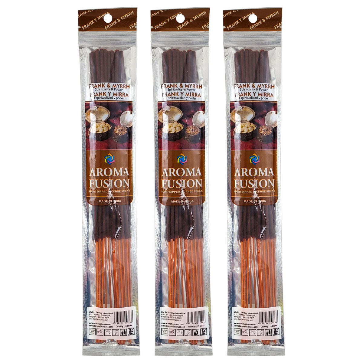 Aroma Fusion 11" Incense Sticks - Frank & Myrrh Scent