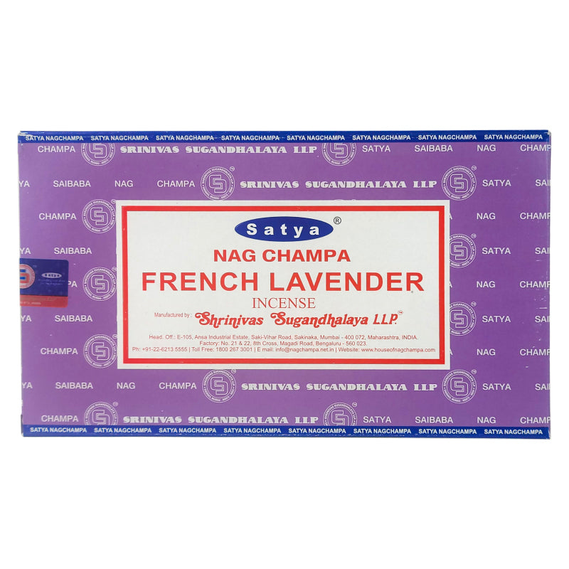 Satya French Lavender Scent Incense Sticks, 15g Pack