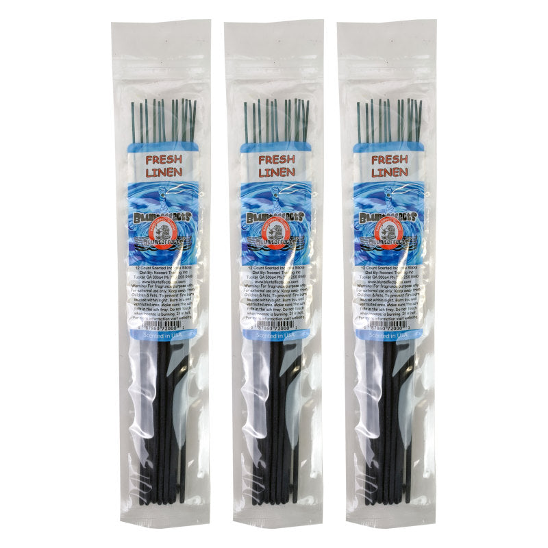 10.5" BluntEffects Incense Fragrance Wands, 12-Pack Fresh Linen Scent