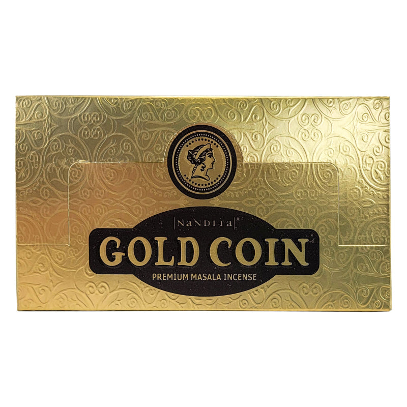 Nandita Gold Coin Incense Sticks, 15g Pack