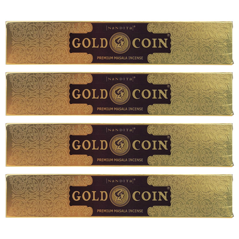 Nandita Gold Coin Incense Sticks, 15g Pack