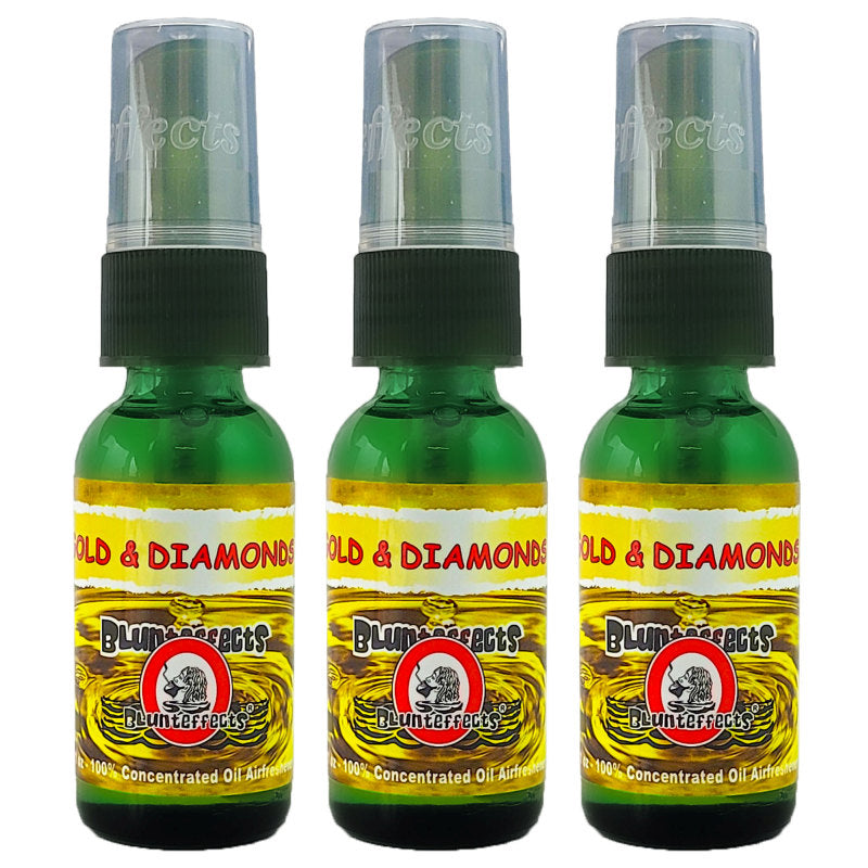 BluntEffects Air Freshener Spray, 1OZ Gold & Diamonds Scent