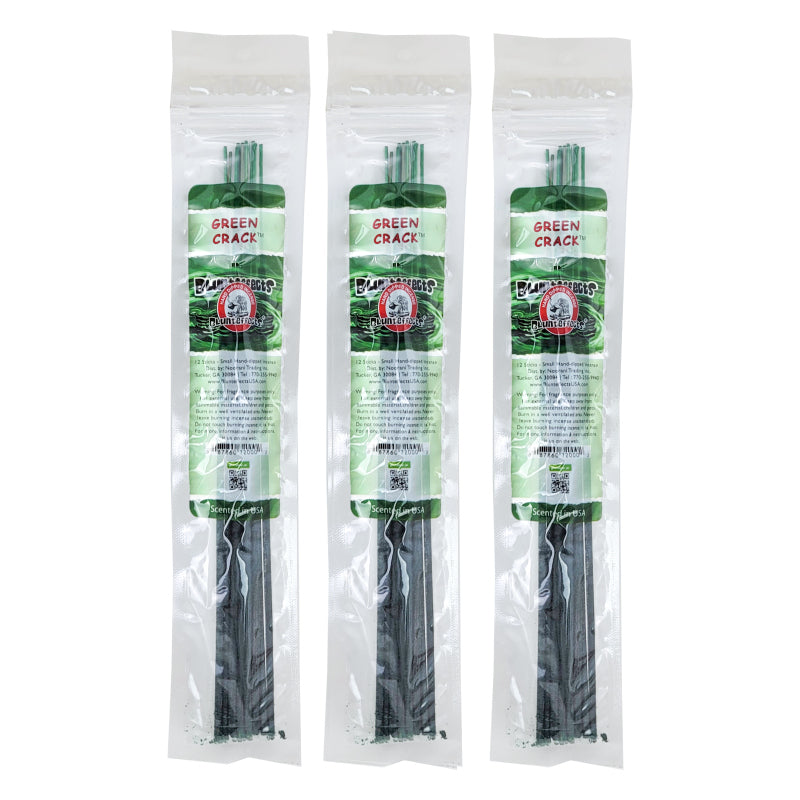 10.5" BluntEffects Incense Fragrance Wands, 12-Pack Green Crack