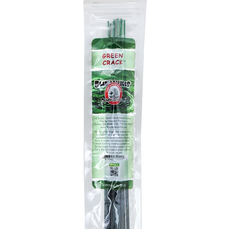 10.5" BluntEffects Incense Fragrance Wands, 12-Pack Green Crack