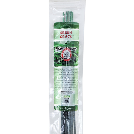 10.5" BluntEffects Incense Fragrance Wands, 12-Pack Green Crack