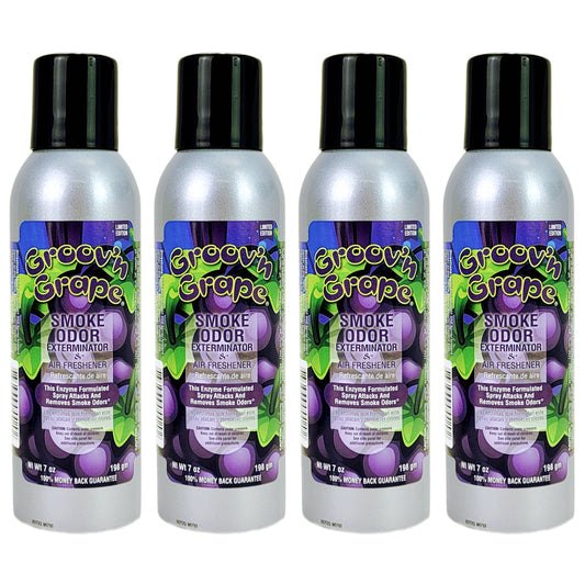 Groov'n Grape 7oz Smoke Odor Exterminator Spray Aerosol Can, by Tobacco Outlet Products