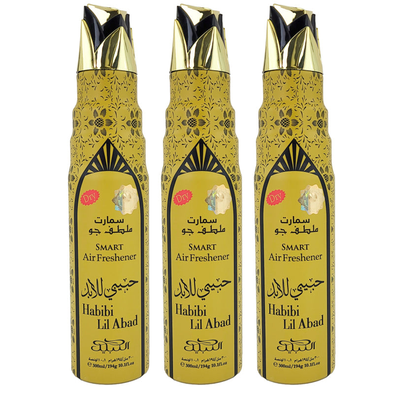 Habibi Lil Abad Scent Dry Aerosol Air Freshener Spray, 300ml, by Nabeel