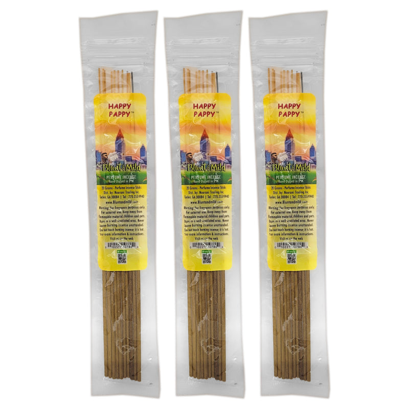 Happy Pappy 10.5" Blunt & Mild Incense, 20g Pack
