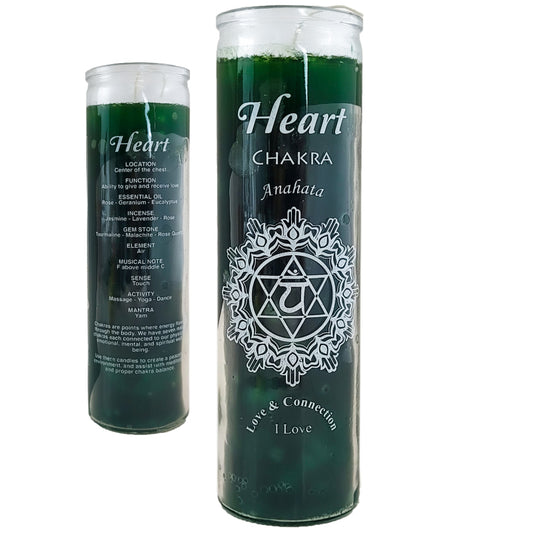 7 Day Candle, Heart Chakra Anahata (Green)