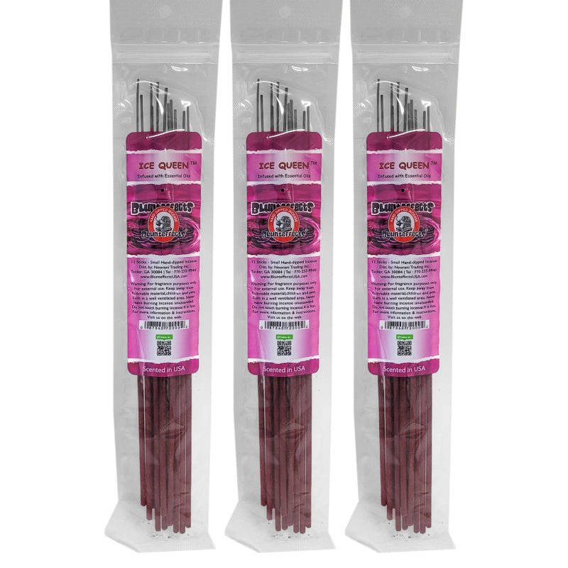 10.5" BluntEffects Incense Fragrance Wands, 12-Pack Ice Queen