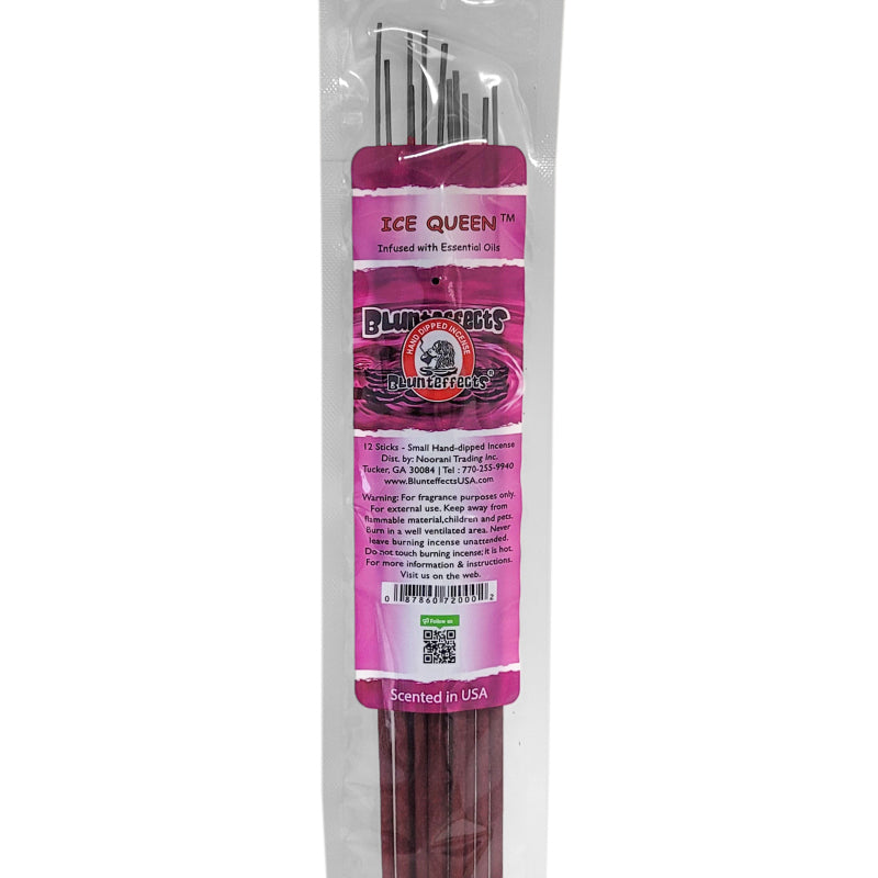 10.5" BluntEffects Incense Fragrance Wands, 12-Pack Ice Queen