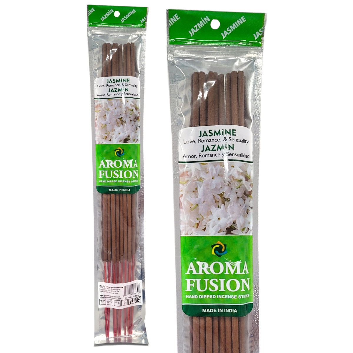 Jasmine Scent Aroma Fusion 19" Jumbo Incense, 10-Stick Pack