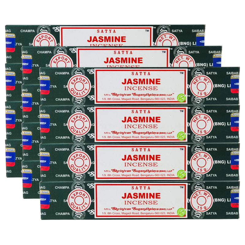 Jasmine Scent Incense Sticks by Satya BNG, 15g Packs