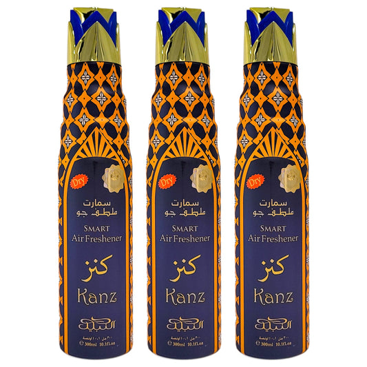 Kanz Scent Dry Aerosol Air Freshener Spray, 300ml, by Nabeel