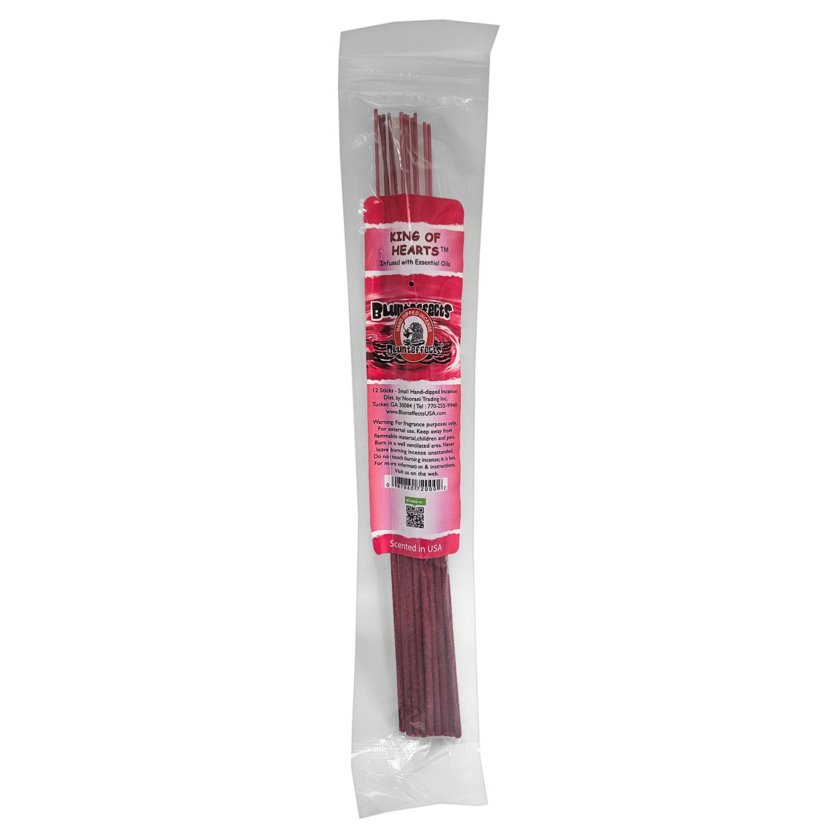 10.5" BluntEffects Incense Fragrance Wands, 12-Pack King of Hearts
