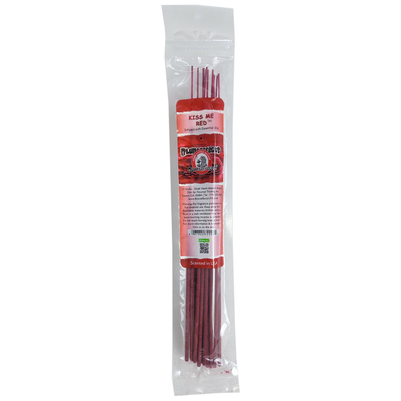 10.5" BluntEffects Incense Fragrance Wands, 12-Pack Kiss Me Red