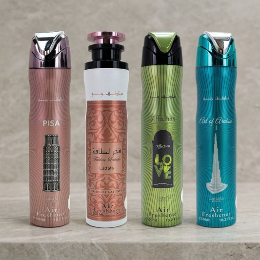 4-PACK SAMPLER #L4 Lattafa 300ml Aerosol Air Freshener Sprays