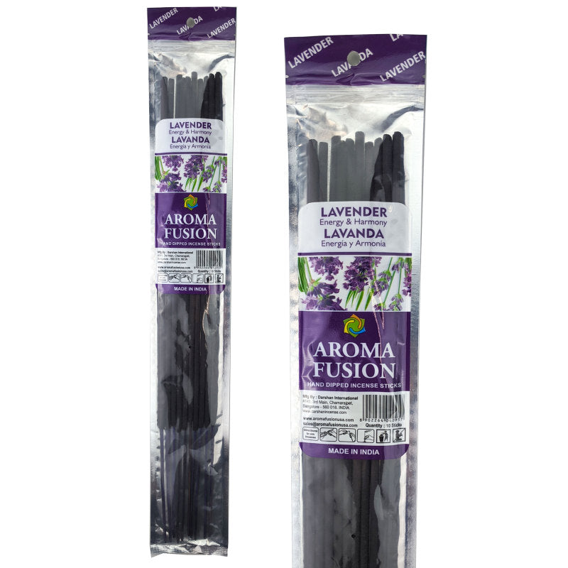 Lavender Scent Aroma Fusion 19" Jumbo Incense, 10-Stick Pack