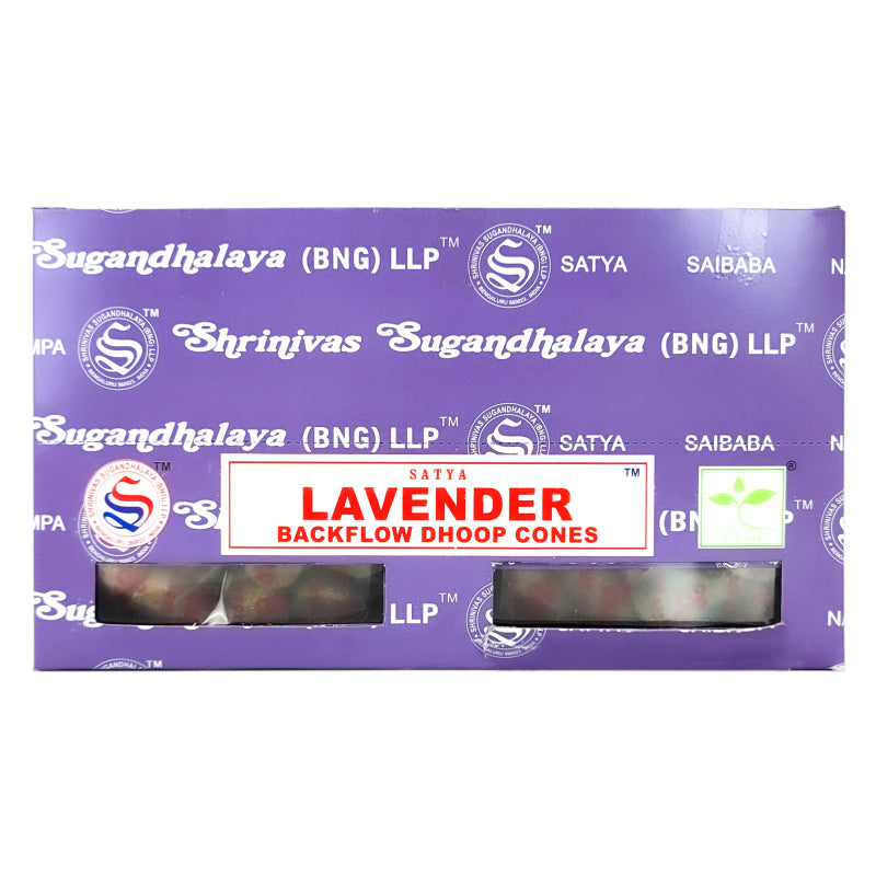 Satya BNG Lavender Backflow Cones, 24ct Packs