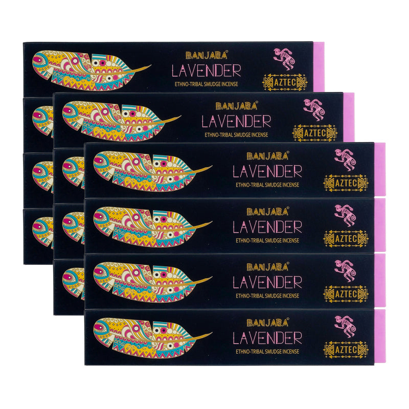 Lavender 9" Ethno-Tribal Smudge Incense 15g Pack, by Banjara