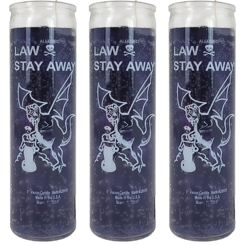 7 Day Candle, Law Stay Away (Purple)