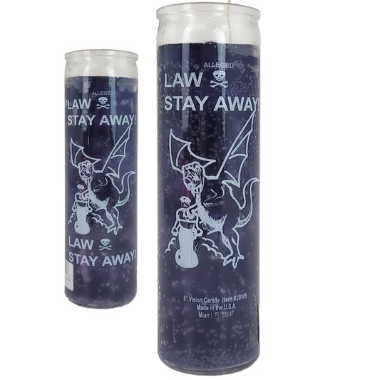 7 Day Candle, Law Stay Away (Purple)