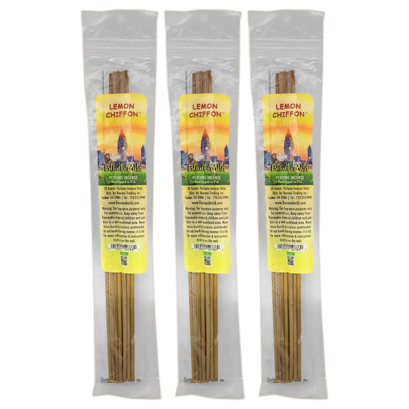 Lemon Chiffon 10.5" Blunt & Mild Incense, 20g Pack