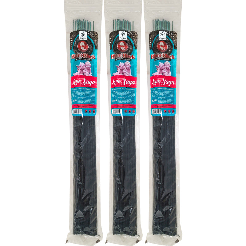 Love Saga Scent 19" Blunt Black Jumbo Incense