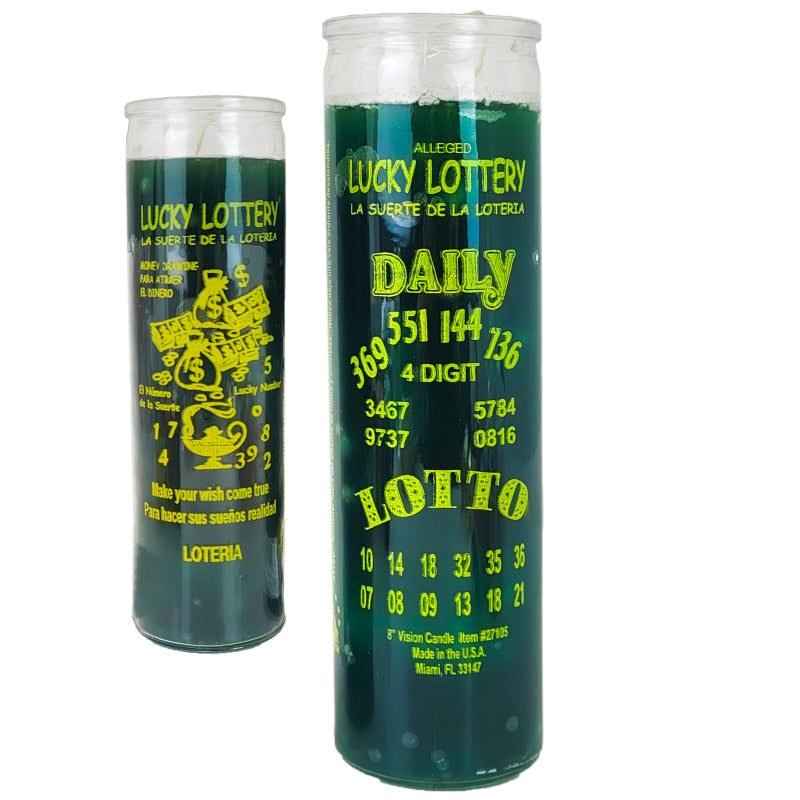 7 Day Candle, Lucky Lottery (Green)