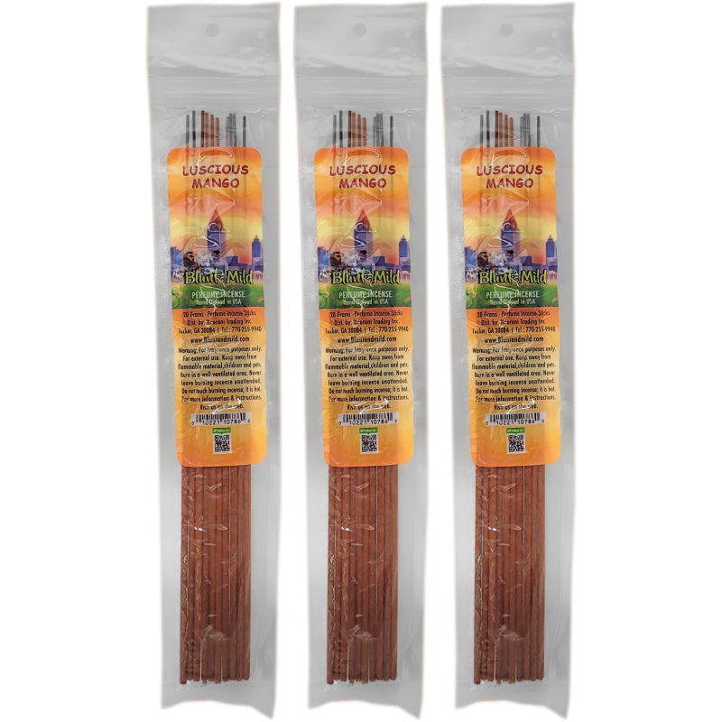 Luscious Mango 10.5" Blunt & Mild Incense, 20g Pack