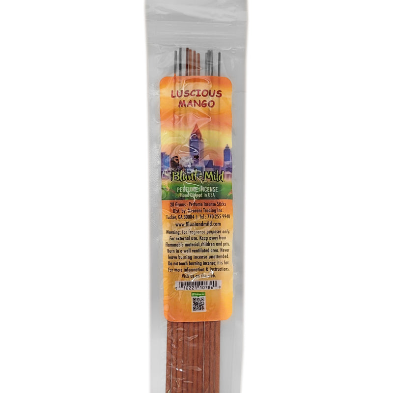 Luscious Mango 10.5" Blunt & Mild Incense, 20g Pack
