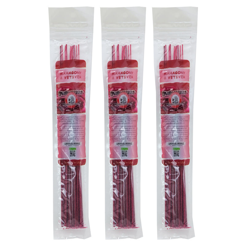 10.5" BluntEffects Incense Fragrance Wands, 12-Pack Mahogany & Vetiver