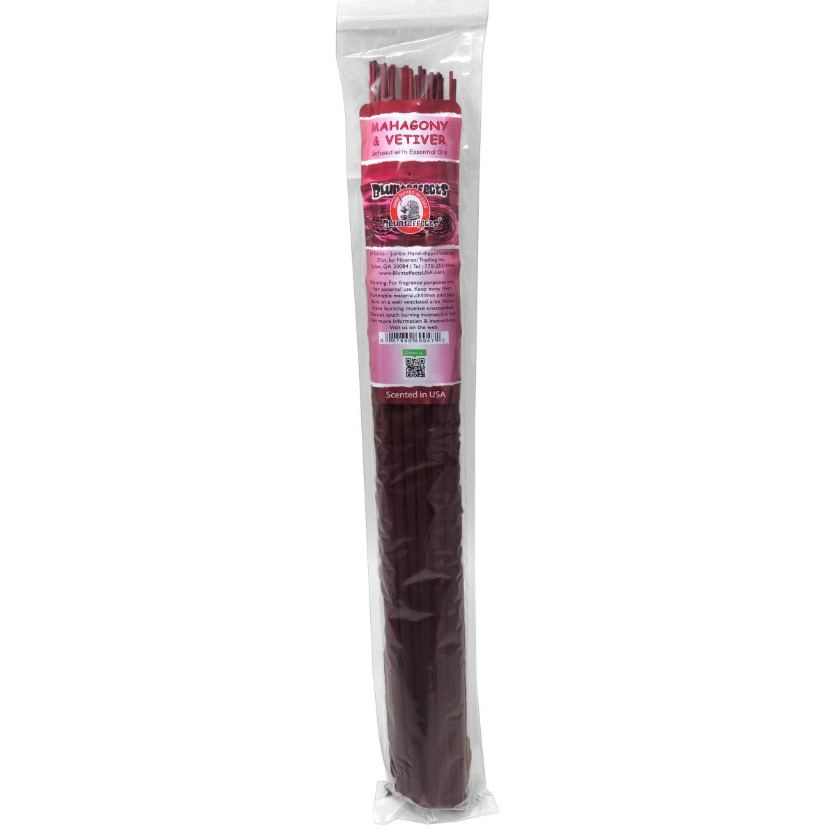 Mahogany & Vetiver Scent, 19" BluntEffects Jumbo Incense