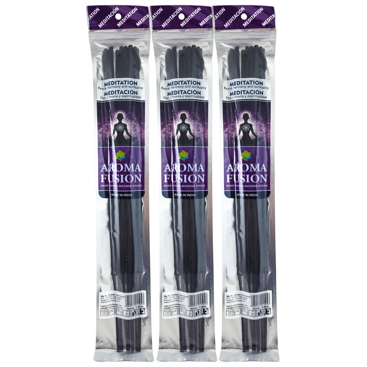 Meditation Scent Aroma Fusion 19" Jumbo Incense, 10-Stick Pack