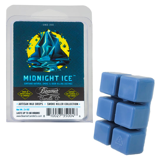 Midnight Ice Scent, Wax Drop Melts Odor & Smoke Killer, by Beamer Candle Co